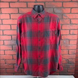 Wolverine Mens Large Flannel Plaid Button-Down Shirt – Casual, Workwear